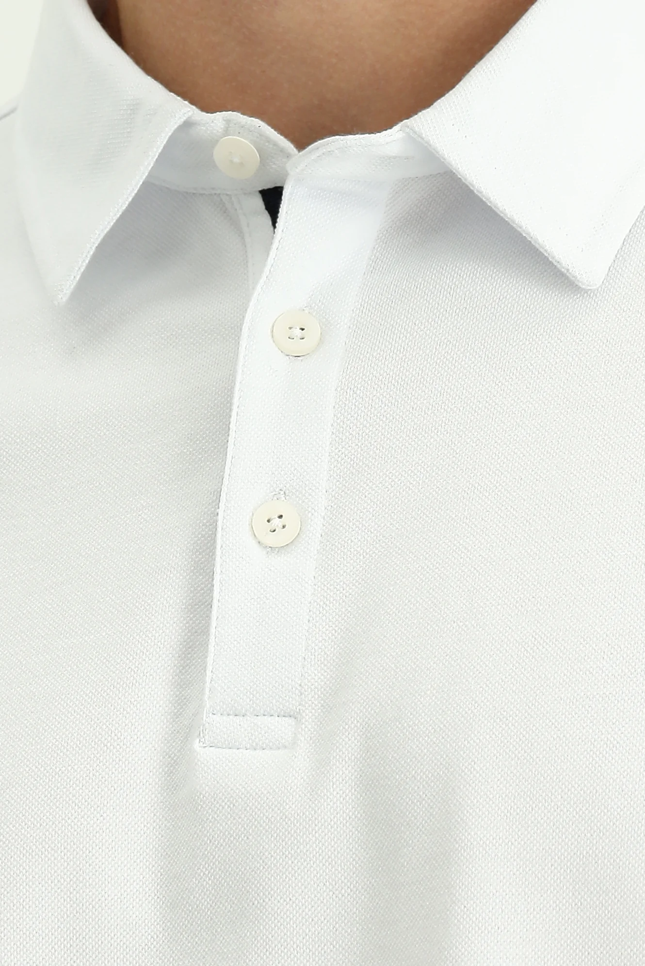 Beyaz Regular Fit Pamuk Polo Yaka Tişört - Image 6