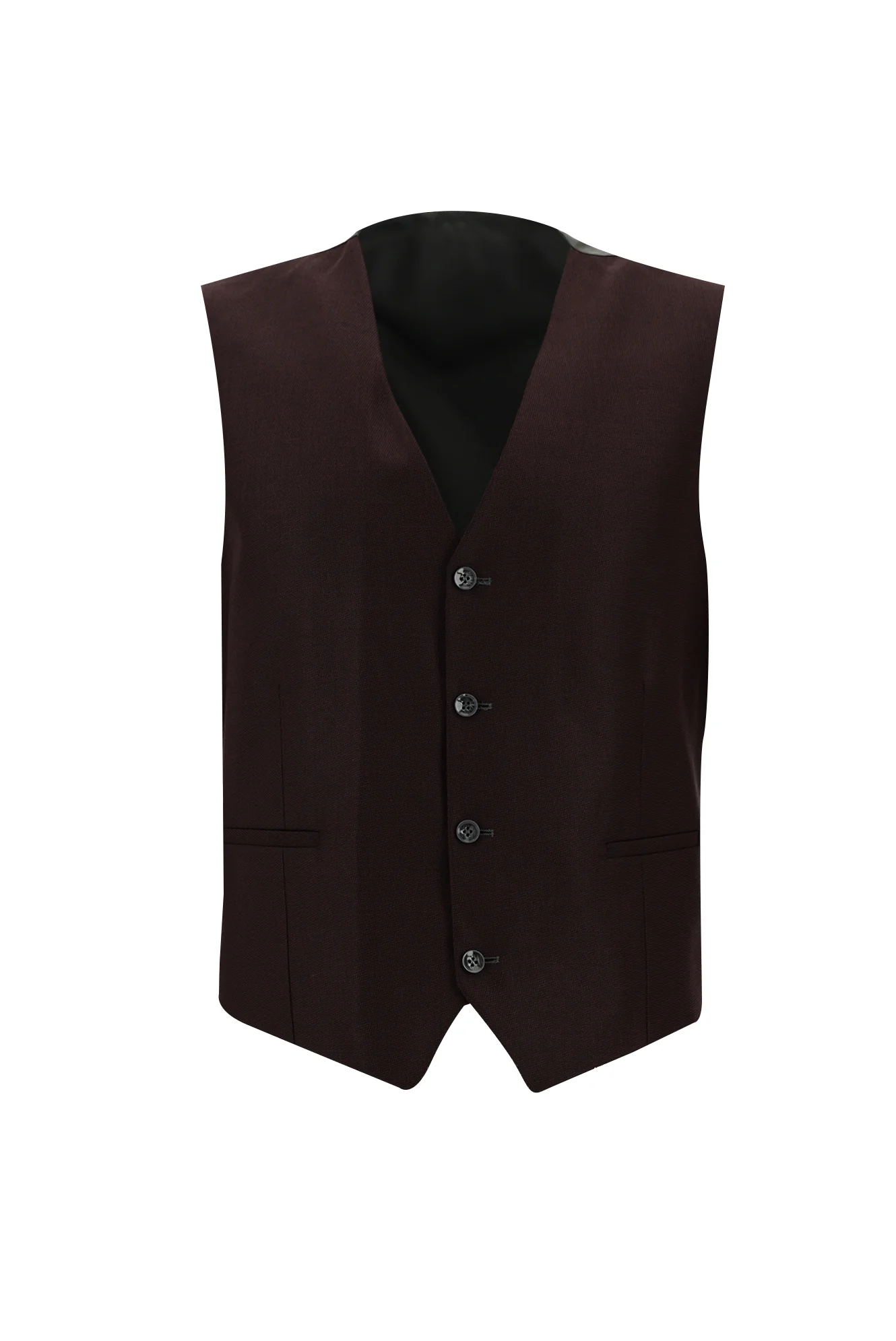 Koyu Füme 7 Drop Slim Fit Dar Kesim Kombinli Yelekli Takım Elbise - Image 4
