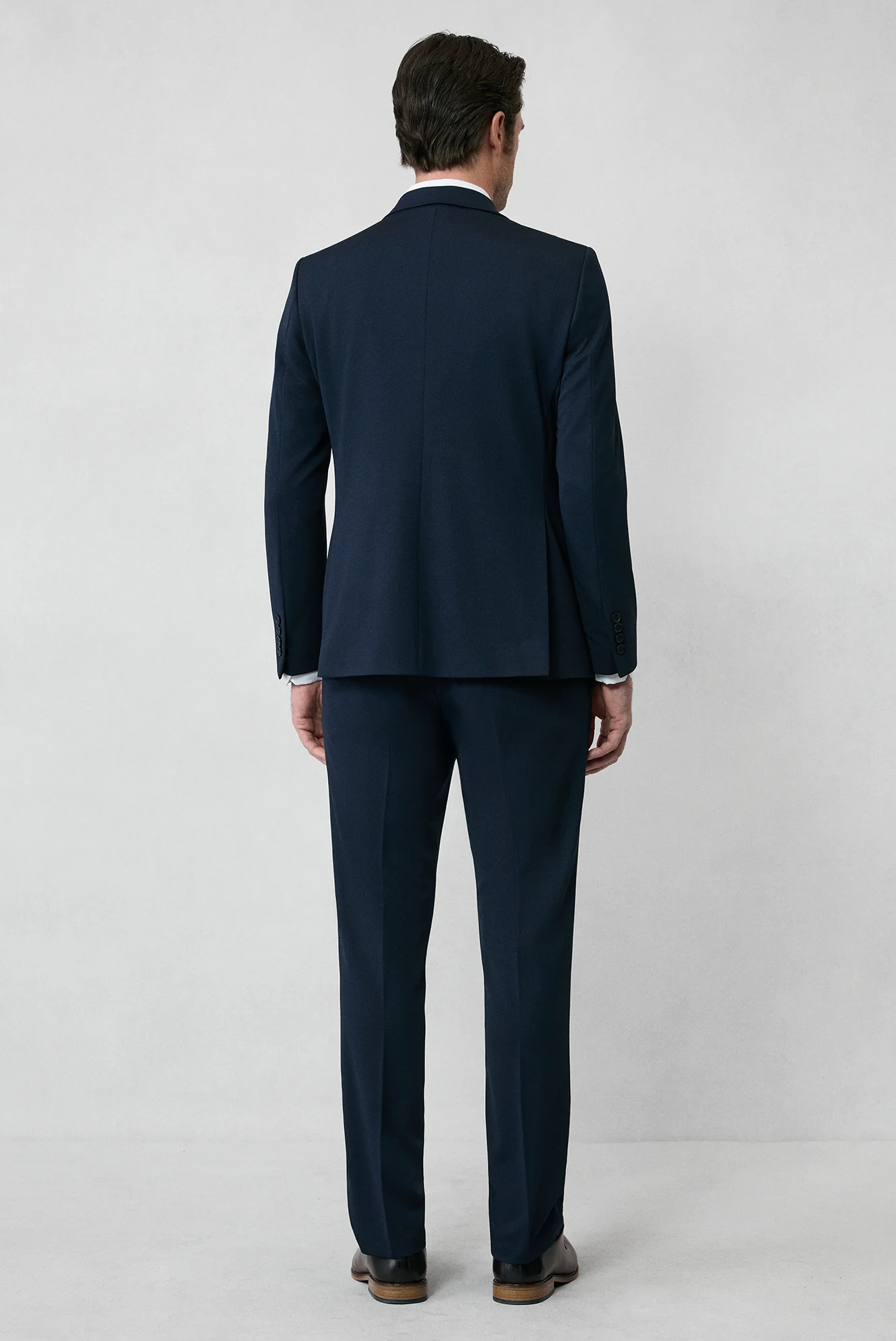 Koyu Lacivert 6 Drop Regular Fit Standart Kesim Mevsimlik Kruvaze Takım Elbise - Image 4