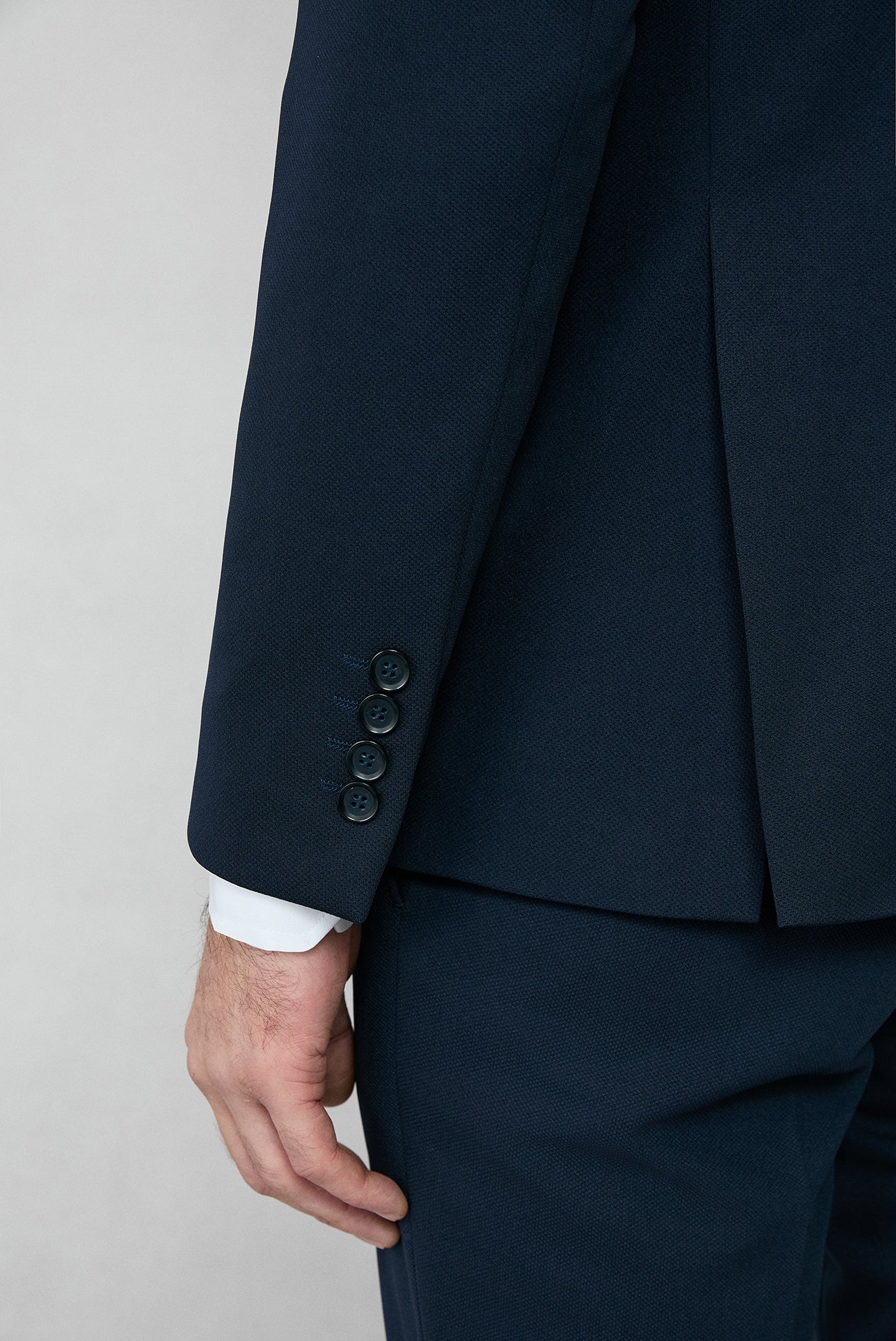Koyu Lacivert 6 Drop Regular Fit Standart Kesim Mevsimlik Kruvaze Takım Elbise - Image 6