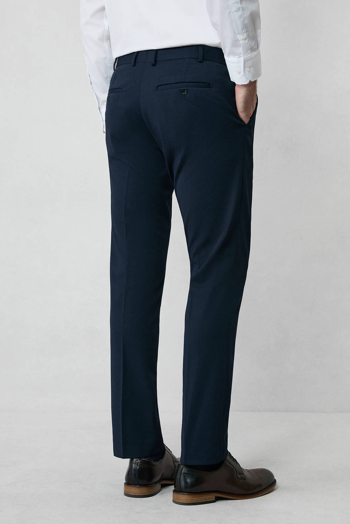 Koyu Lacivert 6 Drop Regular Fit Standart Kesim Mevsimlik Kruvaze Takım Elbise - Image 8