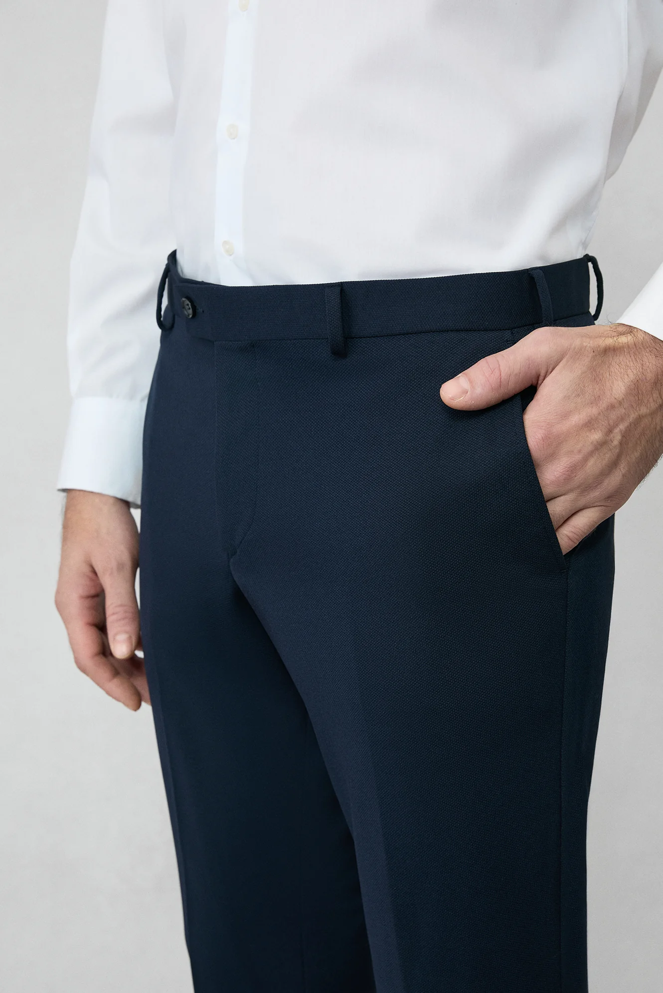 Koyu Lacivert 6 Drop Regular Fit Standart Kesim Mevsimlik Kruvaze Takım Elbise - Image 9