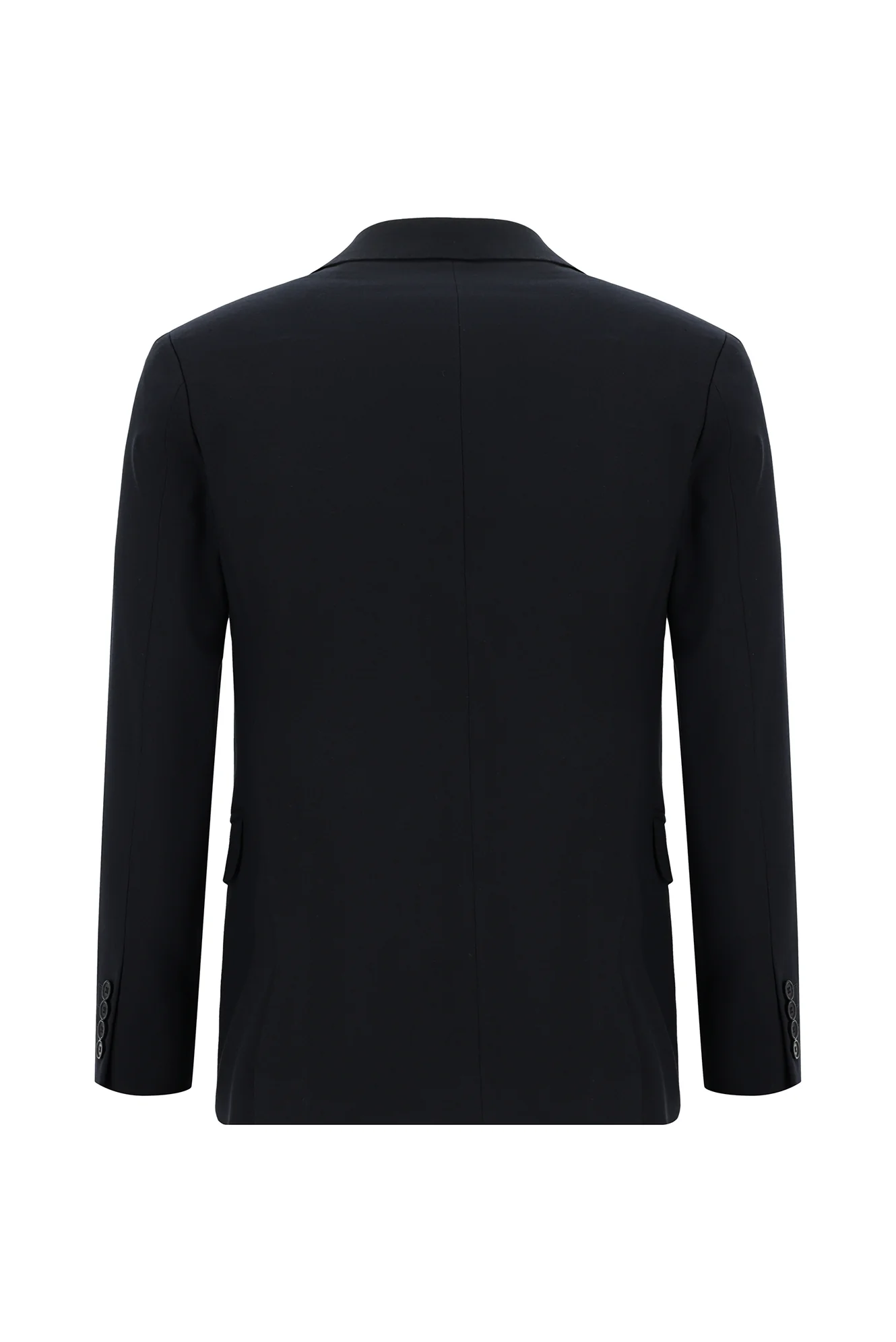 Koyu Lacivert 7 Drop Slim Fit Dar Kesim Yünlü Takım Elbise - Image 3