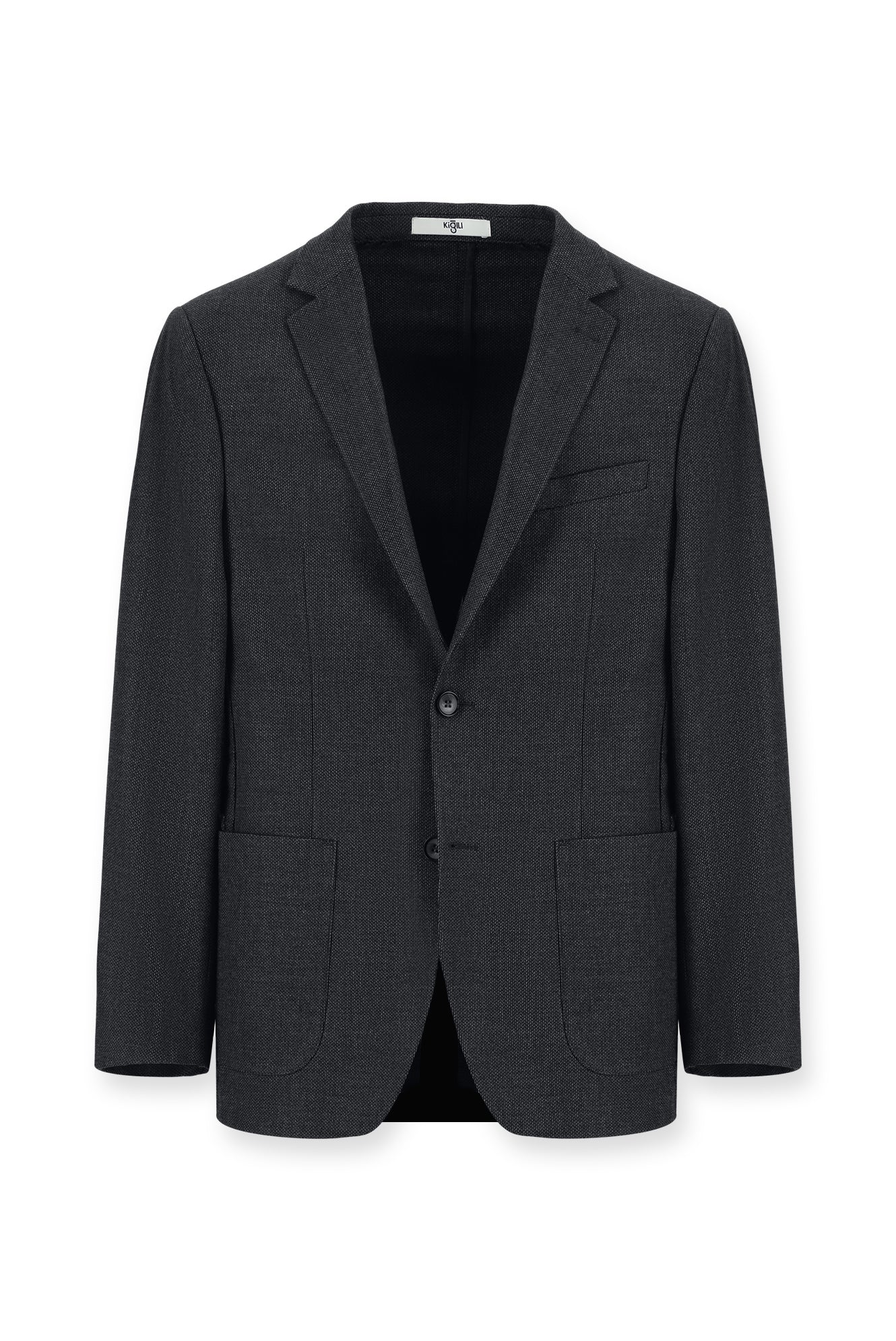 Koyu Lacivert 7 Drop Super Slim Fit Eksra Dar Kesim Desenli Spor Ceket - Image 7
