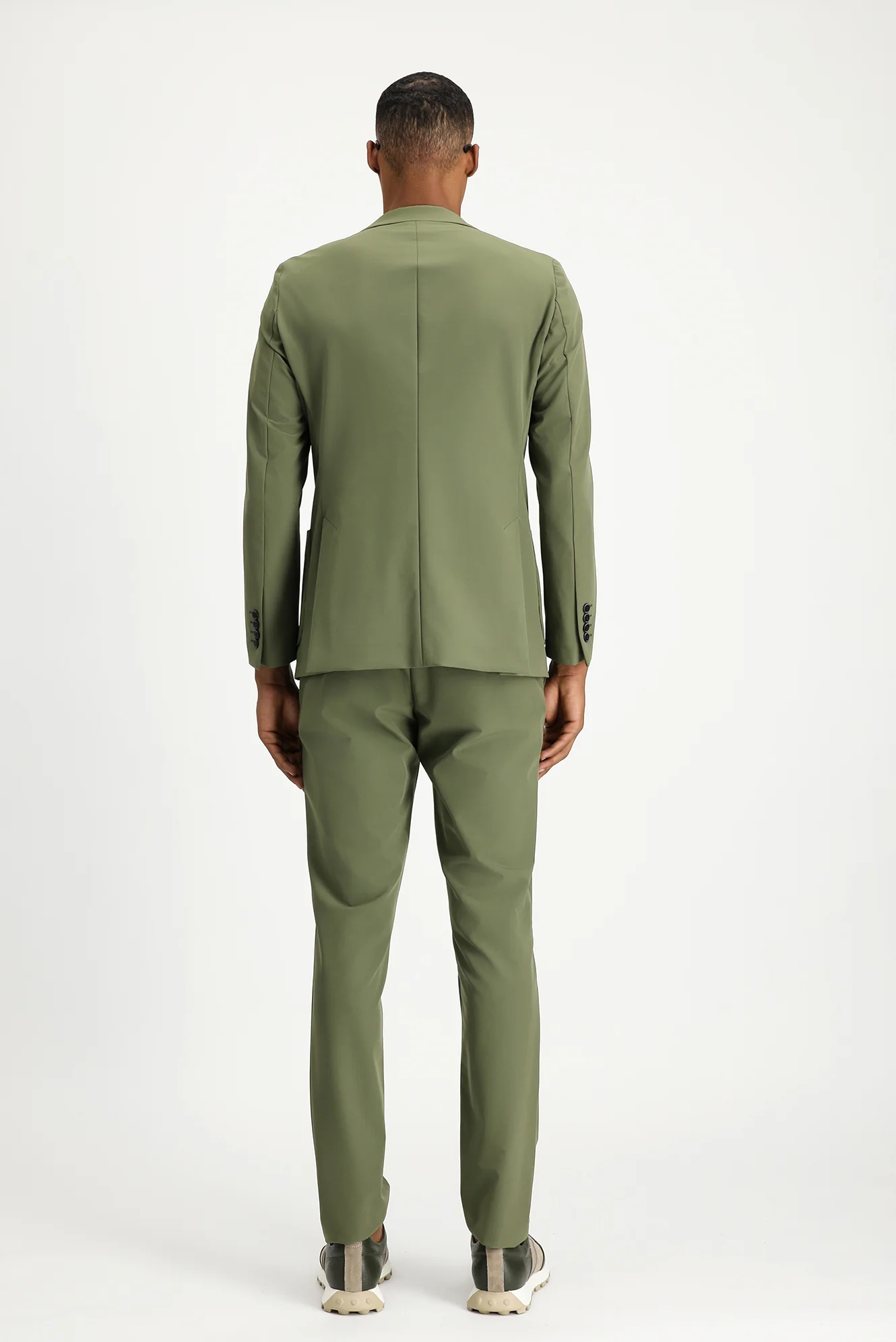 Orta Haki Techno-Line 7 Drop Super Slim Fit Eksra Dar Kesim Takım Elbise - Image 5