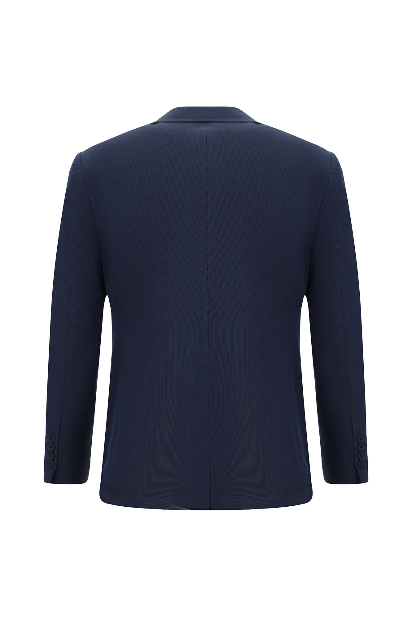 Orta Lacivert 7 Drop Super Slim Fit Eksra Dar Kesim Çizgili Takım Elbise - Image 3