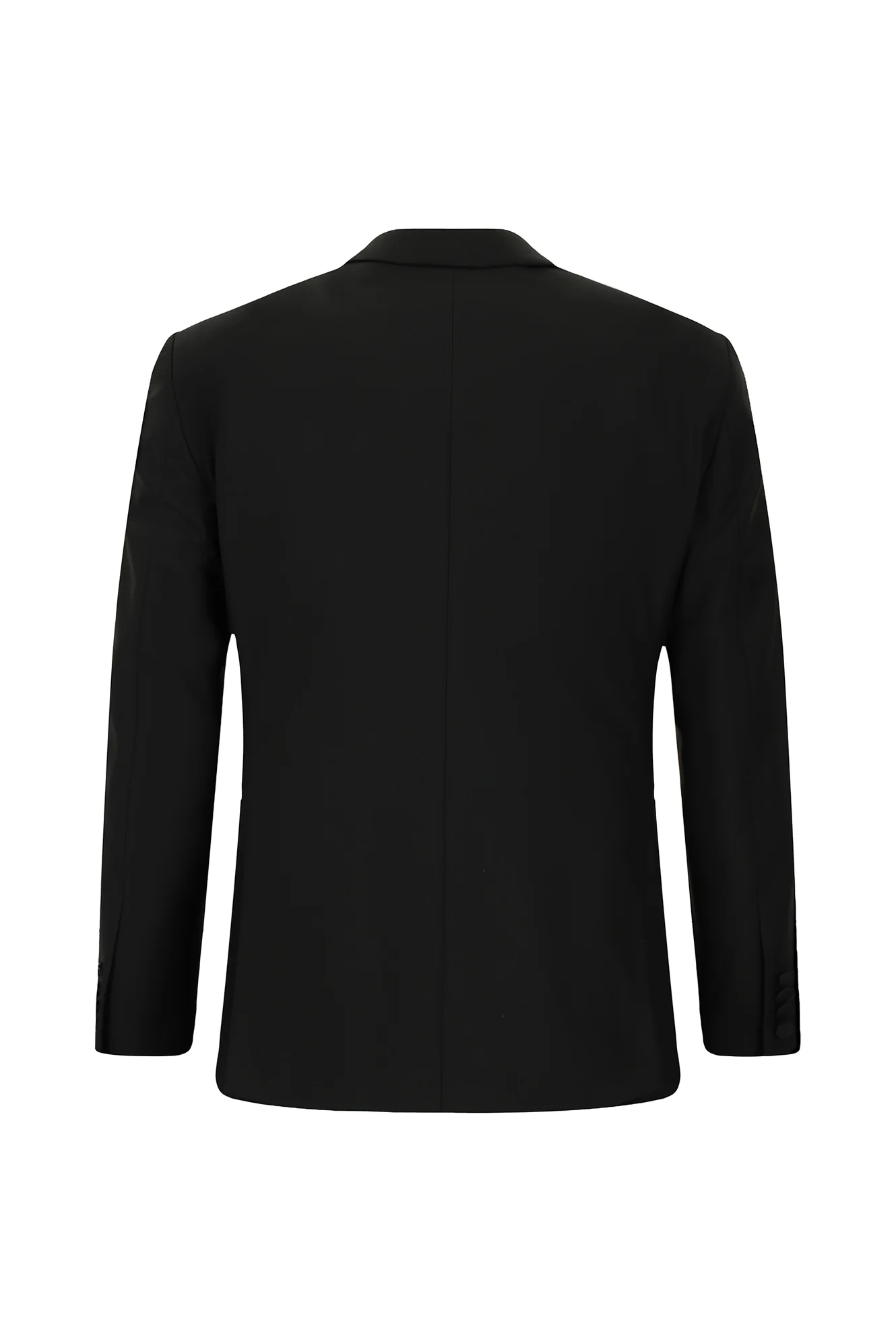 Siyah 7 Drop Slim Fit Dar Kesim Mono Yaka Yelekli Smokin & Damatlık - Image 3