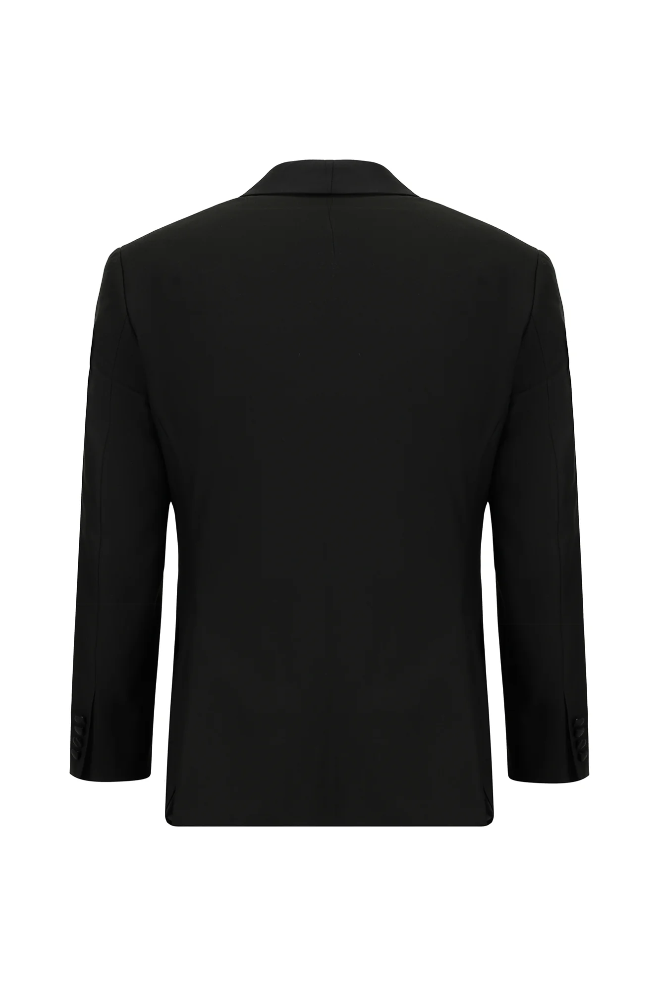 Siyah 7 Drop Slim Fit Dar Kesim Şal Yaka Yelekli Smokin & Damatlık - Image 3
